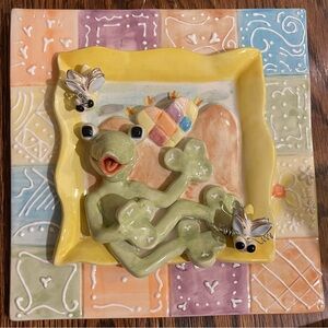 Whimsical Frog Ceramic Art by